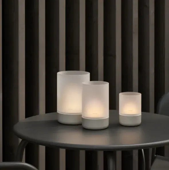 Akku LED Leuchte -CALMA LED- Farbe Silk Gray - Größe S