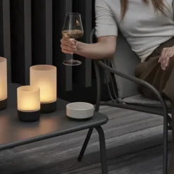 Akku LED Leuchte -CALMA LED- Farbe Black - Größe L