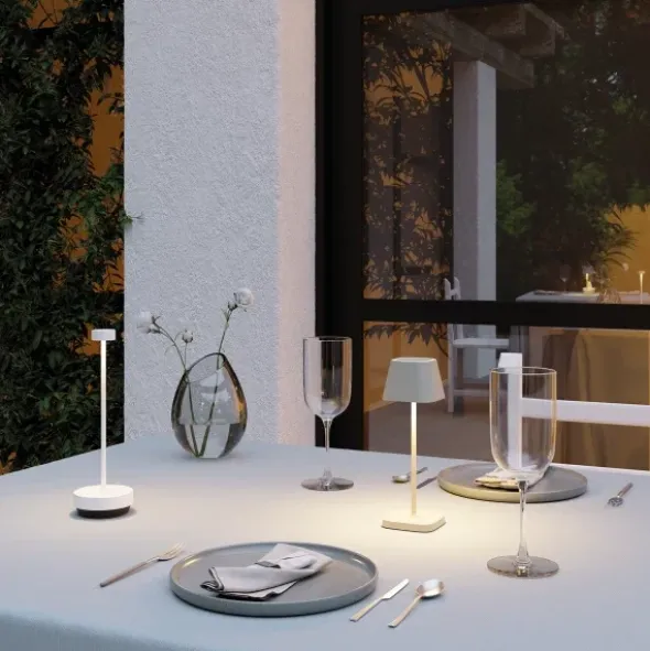 Akku LED Leuchte -KODU- Farbe Silk Gray