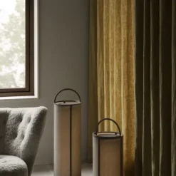 Akku LED Leuchte -TAWA- Farbe Stone - Größe M