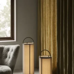 Akku LED Leuchte -TAWA- Farbe Stone - Größe M
