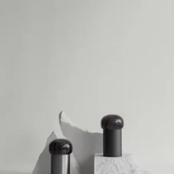 Akku Leuchte -IRIS- Farbe Gun Metal - Größe 10 x 18 cm