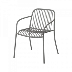 Armlehnstuhl -YUA WIRE- Farbe Granite Gray