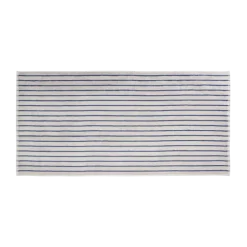 Badetuch -ARTO- Farbe Moonbeam/Mazarine Blue - Größe 70 x 140 cm, schmale Streifen