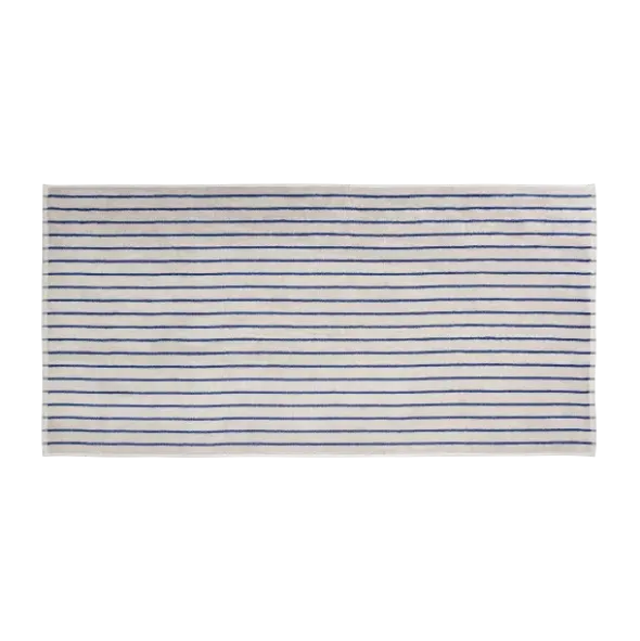 Badetuch -ARTO- Farbe Moonbeam/Mazarine Blue - Größe 70 x 140 cm, schmale Streifen