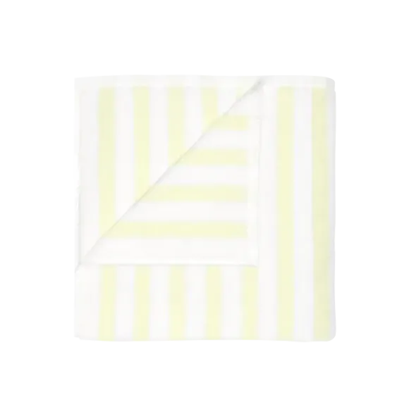 Badetuch -ARTO- Farbe White/Transparent Yellow - Größe 70 x 140 cm, breite Streifen