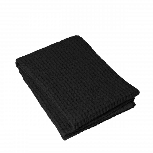 Badetuch -CARO- Black 70 x 140 cm