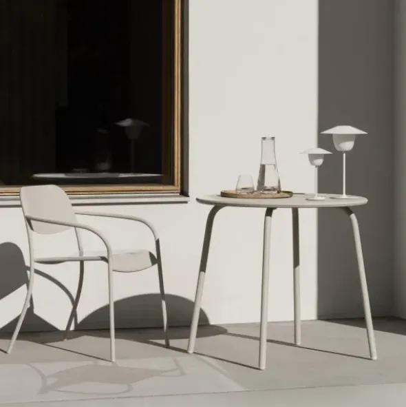 Bistrotisch -YUA- Farbe Silk Gray - Größe Ø 80 cm