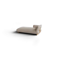 Chaiselongue, links -MOCO- Farbe Beige - Stoff: Pina