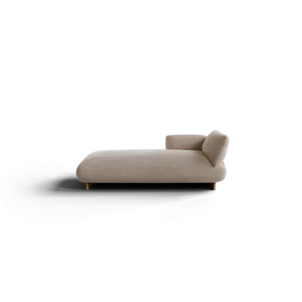 Chaiselongue, links -MOCO- Farbe Beige - Stoff: Pina