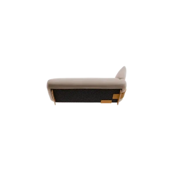 Chaiselongue, links -MOCO- Farbe Beige - Stoff: Pina