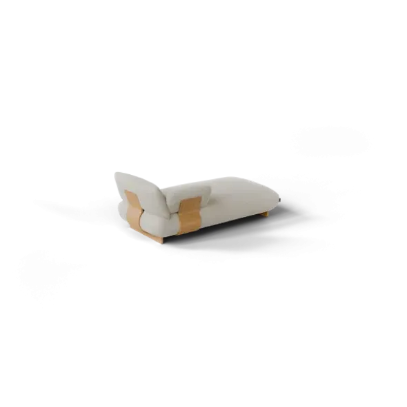 Chaiselongue, links -MOCO- Farbe Beige - Stoff: Boucla