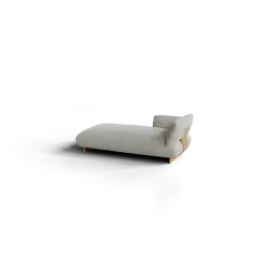 Chaiselongue, links -MOCO- Farbe Cloud - Stoff: kvadrat Moss
