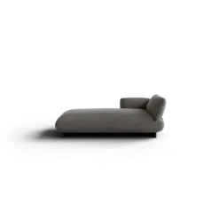 Chaiselongue, links -MOCO- Farbe Zinc - Stoff: Pina