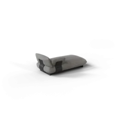 Chaiselongue, links -MOCO- Farbe Zinc - Stoff: Pina