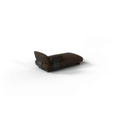 Chaiselongue, links -MOCO- Farbe Espresso - Stoff: Pina
