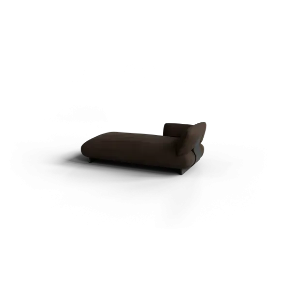 Chaiselongue, links -MOCO- Farbe Espresso - Stoff: Pina