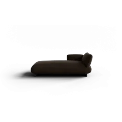 Chaiselongue, links -MOCO- Farbe Espresso - Stoff: Pina