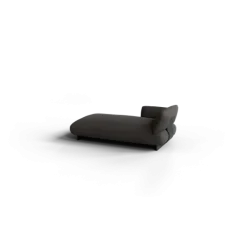Chaiselongue, links -MOCO- Farbe Taupe - Stoff: Boucla