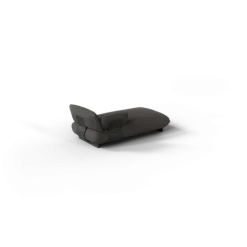 Chaiselongue, links -MOCO- Farbe Taupe - Stoff: Boucla