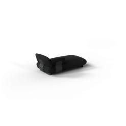 Chaiselongue, links -MOCO- Farbe Coal - Stoff: Boucla