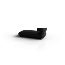 Chaiselongue, links -MOCO- Farbe Coal - Stoff: Boucla