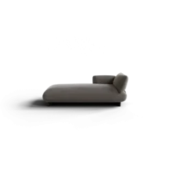 Chaiselongue, links -MOCO- Farbe Shitake - Stoff: kvadrat Melange Nap