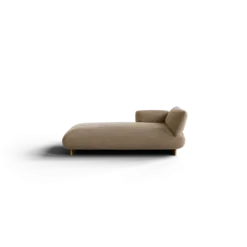 Chaiselongue, links -MOCO- Farbe Shitake - Stoff: kvadrat Moss