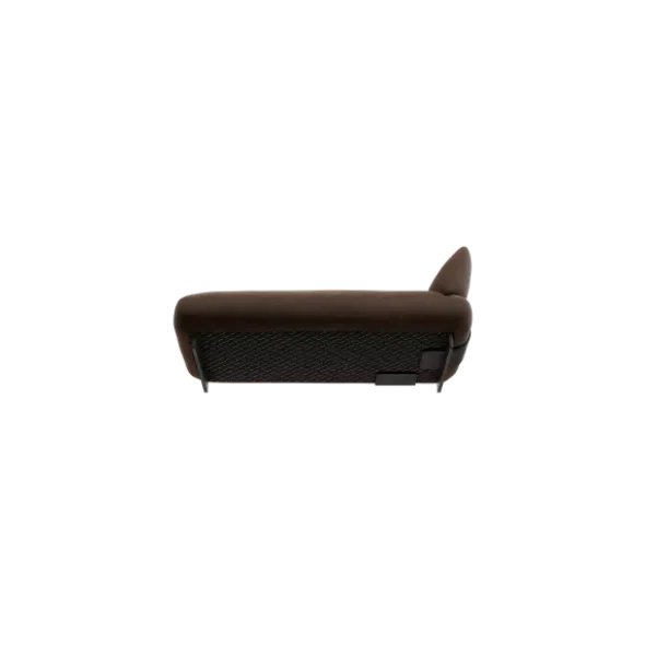 Chaiselongue, links -MOCO- Farbe Espresso - Stoff: kvadrat Moss