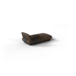 Chaiselongue, links -MOCO- Farbe Espresso - Stoff: kvadrat Moss