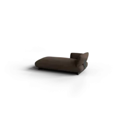 Chaiselongue, links -MOCO- Farbe Espresso - Stoff: kvadrat Moss