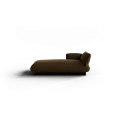 Chaiselongue, links -MOCO- Farbe Agave Green - Stoff: kvadrat Moss