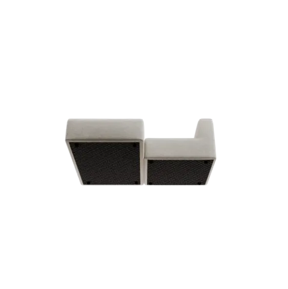 Chaiselongue, links -TASI- Farbe Cloud - Stoff: kvadrat Moss