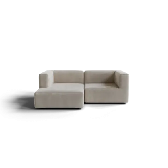 Chaiselongue, links -TASI- Farbe Desert - Stoff: Pina