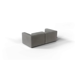 Chaiselongue, links -TASI- Farbe Zinc - Stoff: Pina
