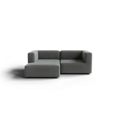 Chaiselongue, links -TASI- Farbe Desert - Stoff: kvadrat Melange Nap