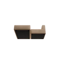 Chaiselongue, links -TASI- Farbe Shitake - Stoff: kvadrat Moss