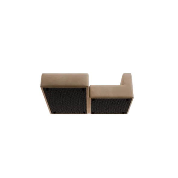 Chaiselongue, links -TASI- Farbe Shitake - Stoff: kvadrat Moss