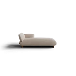 Chaiselongue, rechts -MOCO- Farbe Beige - Stoff: Pina