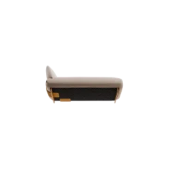 Chaiselongue, rechts -MOCO- Farbe Beige - Stoff: Pina