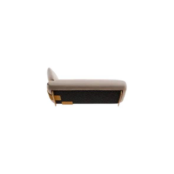 Chaiselongue, rechts -MOCO- Farbe Beige - Stoff: Pina