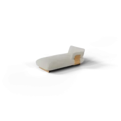 Chaiselongue, rechts -MOCO- Farbe Beige - Stoff: Boucla