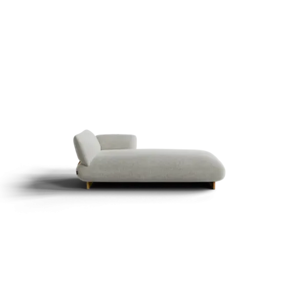 Chaiselongue, rechts -MOCO- Farbe Cloud - Stoff: kvadrat Moss
