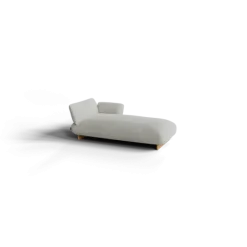 Chaiselongue, rechts -MOCO- Farbe Cloud - Stoff: kvadrat Moss