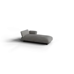 Chaiselongue, rechts -MOCO- Farbe Zinc - Stoff: Pina