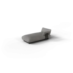 Chaiselongue, rechts -MOCO- Farbe Zinc - Stoff: Pina