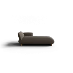Chaiselongue, rechts -MOCO- Farbe Shitake - Stoff: Boucla