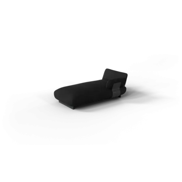 Chaiselongue, rechts -MOCO- Farbe Coal - Stoff: Boucla
