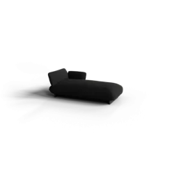 Chaiselongue, rechts -MOCO- Farbe Coal - Stoff: Boucla
