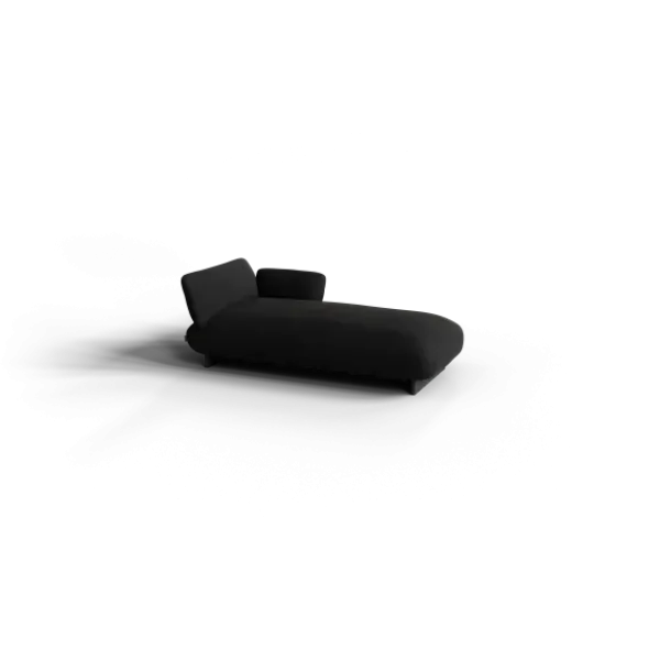 Chaiselongue, rechts -MOCO- Farbe Coal - Stoff: Boucla